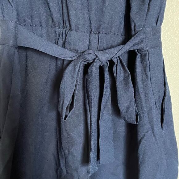 Banana republic navy blue vneck romper shorts size 4 - Picture 4 of 4